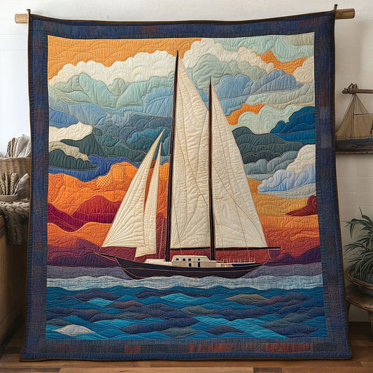 Sunset Sailboat WN0501078CL Quilt