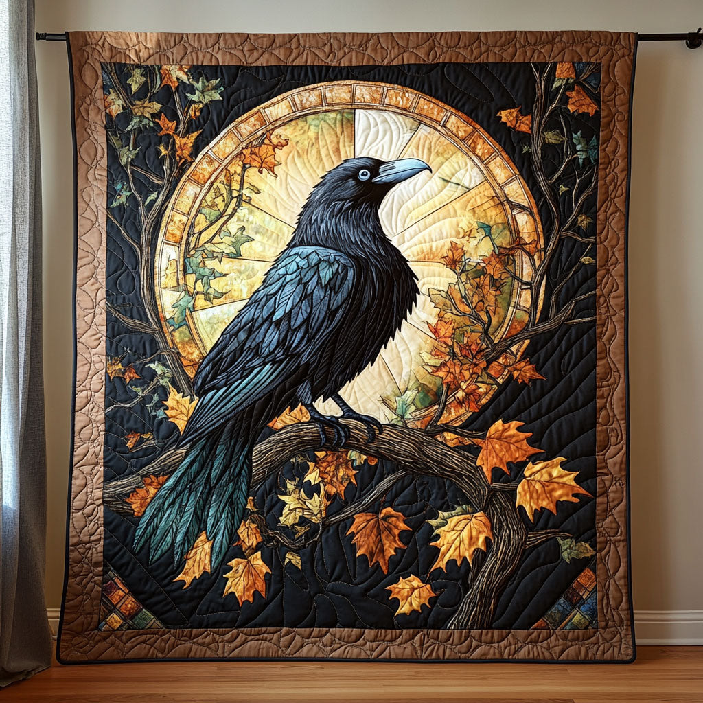 Midnight Autumn Perch WY1408071CL Quilt