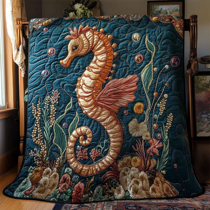Seahorse And Shells Delight WN2503121CL Quilt
