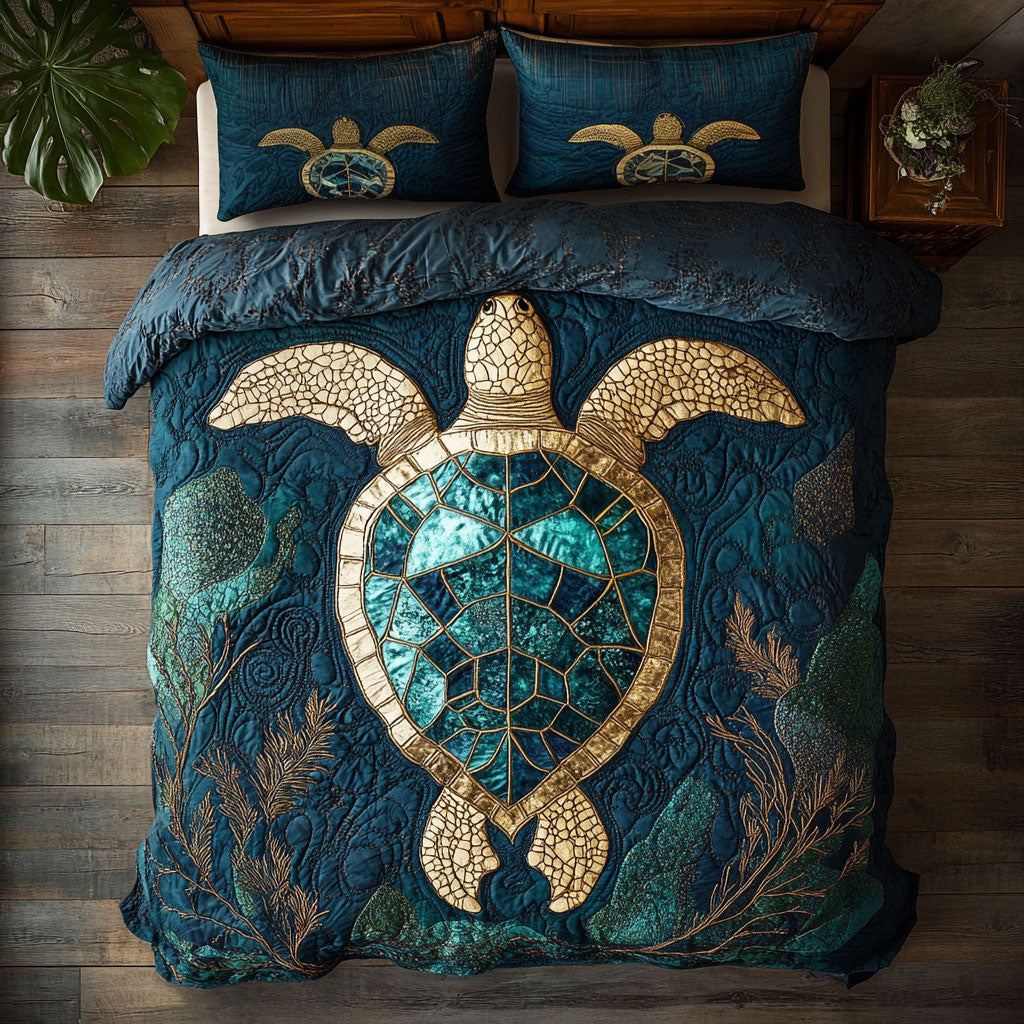 Emerald Sea Turtle WY1108082CL Duvet Cover Set