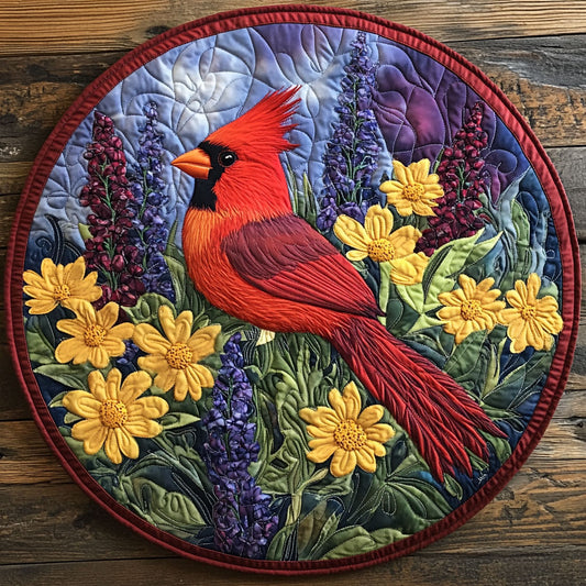 Garden Cardinal CW2904036CL Quilted Round Mat