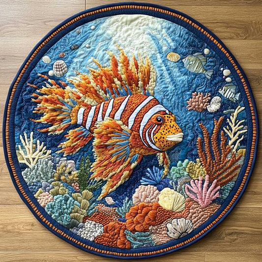 Fire Lionfish WN2404006CL Quilted Round Mat