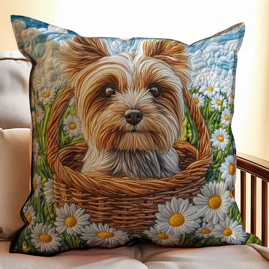 Cute Yorkshire Terrier WX1401064CL Quilt Pillow Case