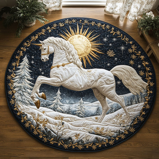 Snowy Horse CM2404049CL Quilted Round Mat