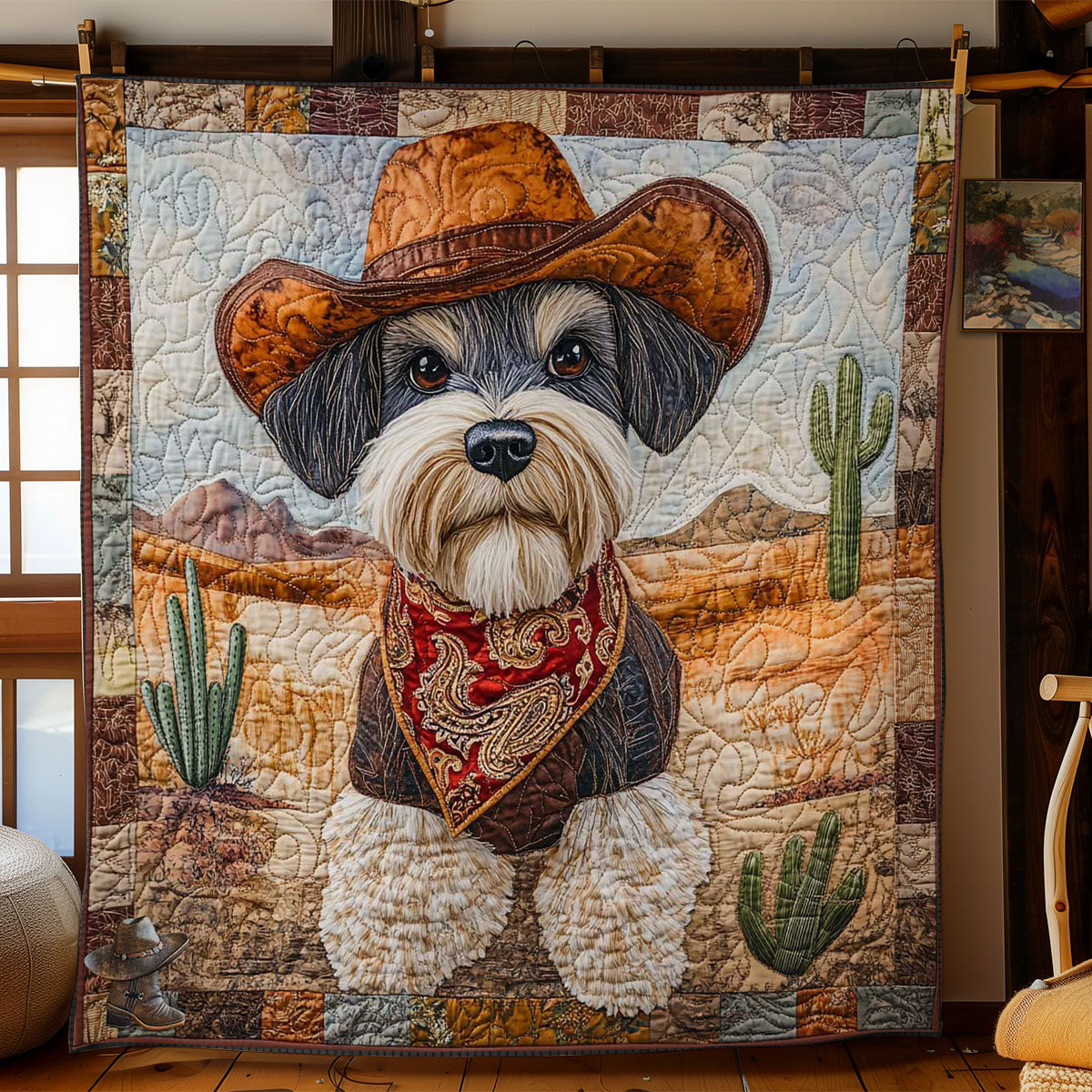 Cowboy Schnauzer WN2312001CL Quilt