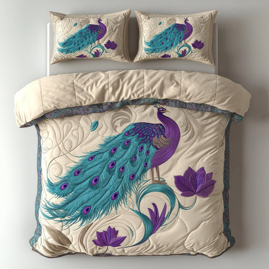 Purple Peacock XR2209002CL Duvet Cover Set