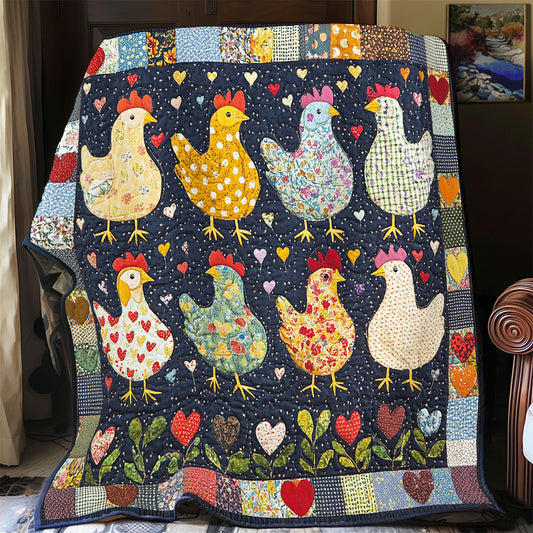 Hen Family WY2512013CL Quilt