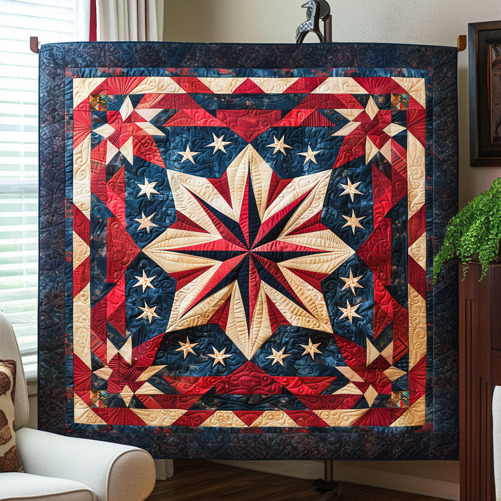 Patriotic Independence Star WJ2510017CL Quilt