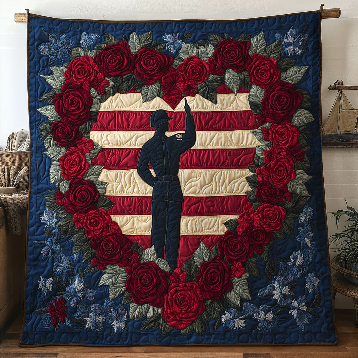 American Soldier Heart WN1306001CL Quilt