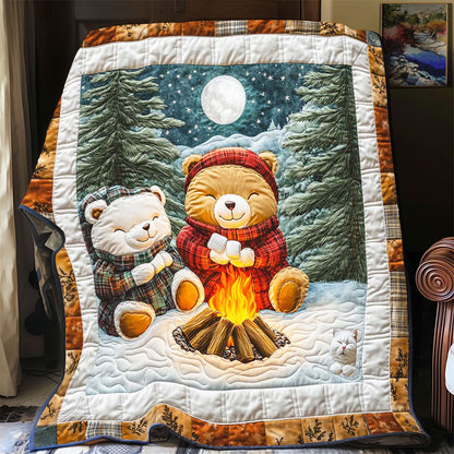 Camping Night Bear WP2112006CL Quilt