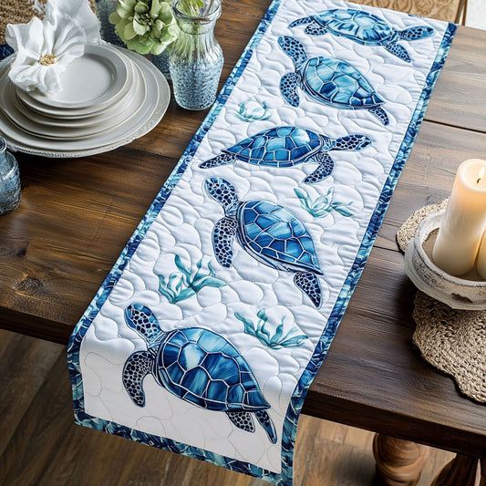 Sea Turtle CW1705214CL Quilted Table Runner