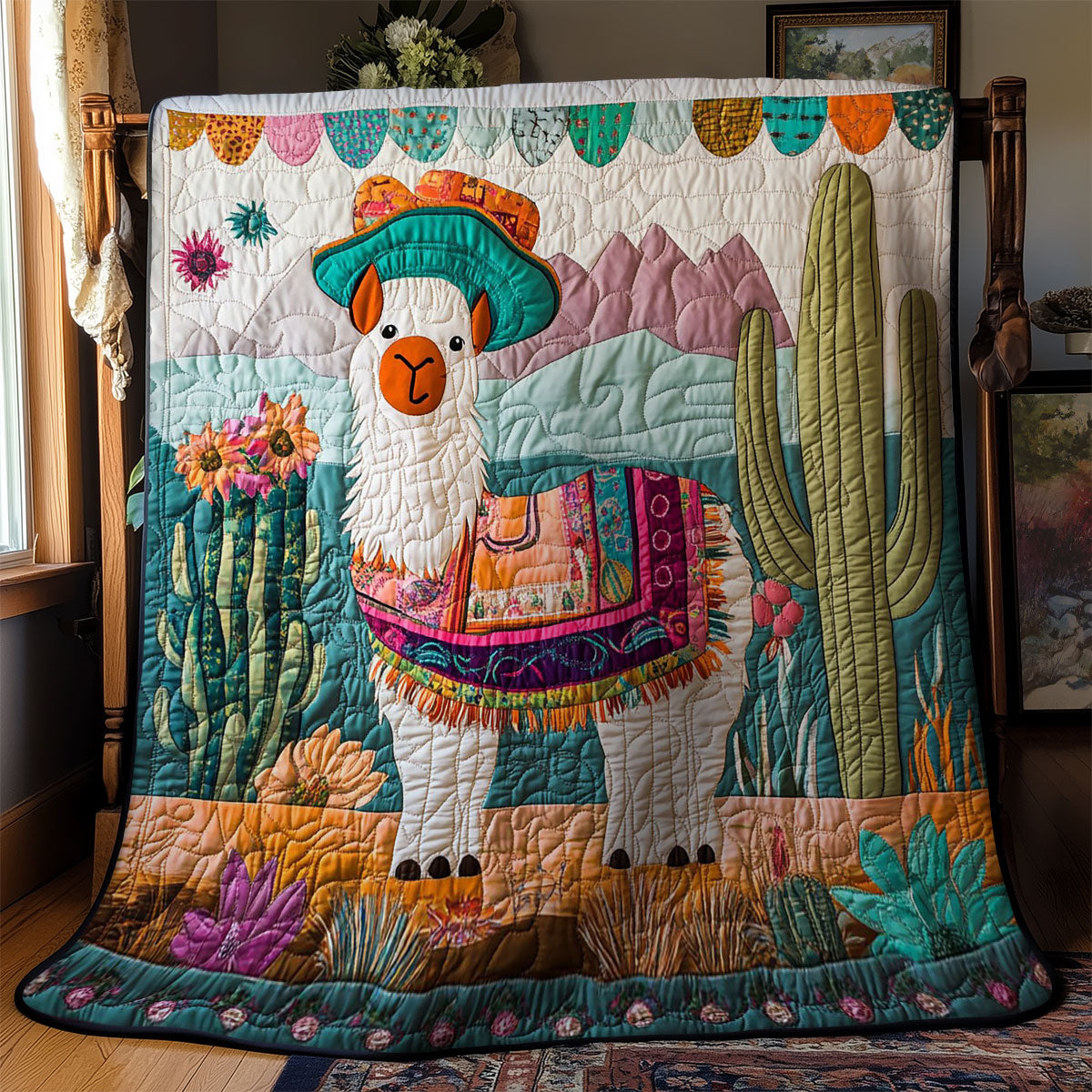 Cute Llama  WY1002043CL Quilt