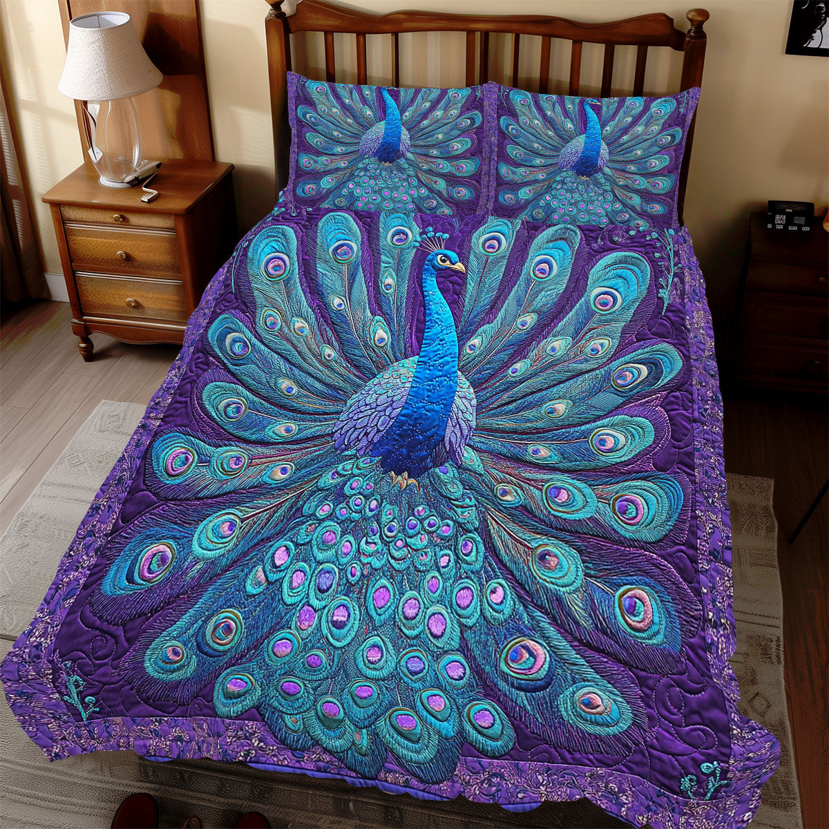 Majestic Peacock WX1312089CL Duvet Cover Set