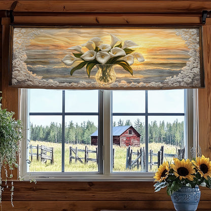 Calla Lily Lace Horizon WN1806007CL Quilted Valance