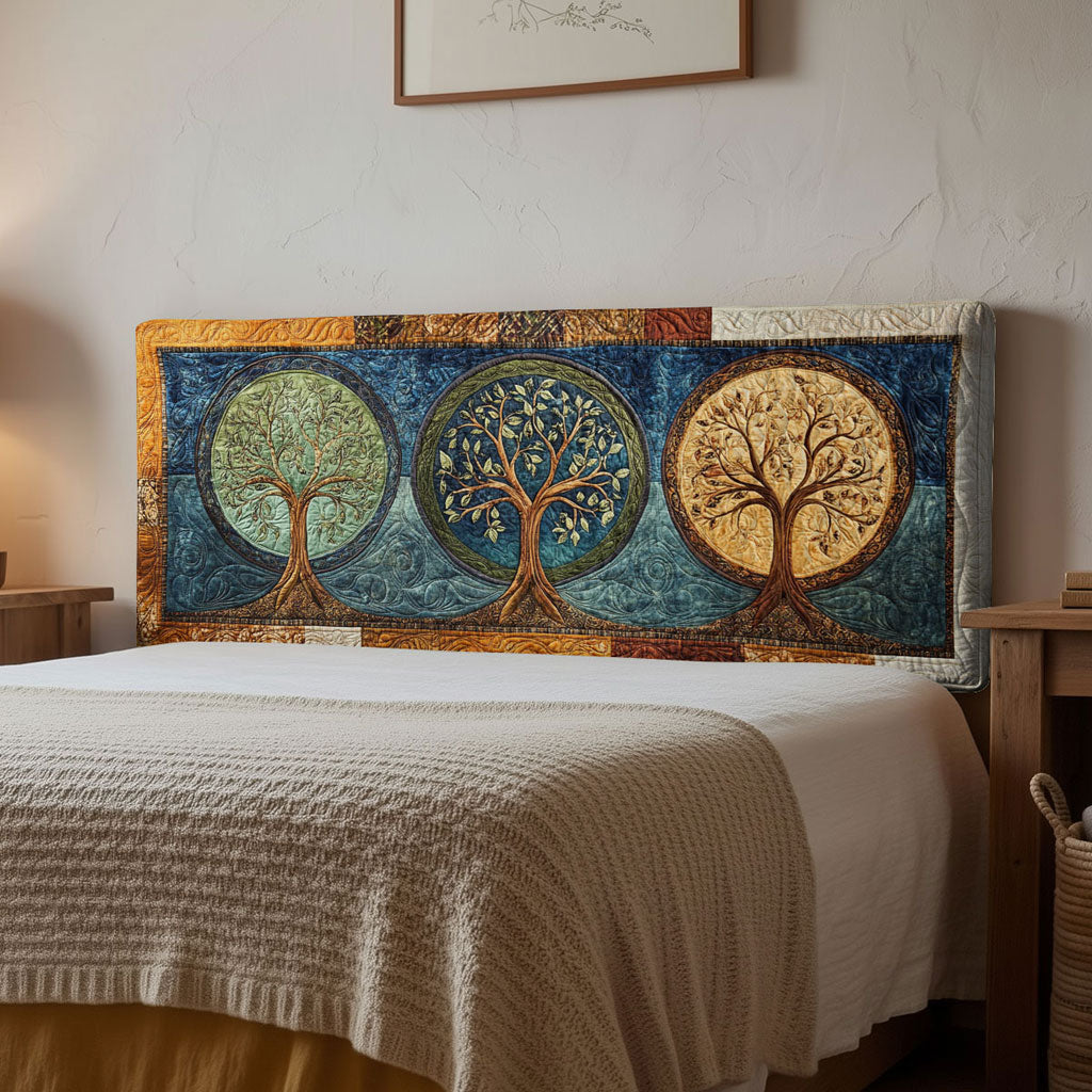 Eternal Tree Of Life WN2012026CL Quilted Headboard Slipcover