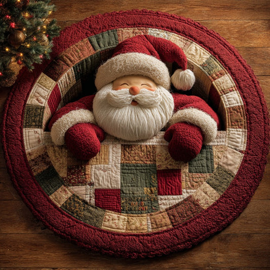 Merry Santa XR2809002CL Quilted Round Mat