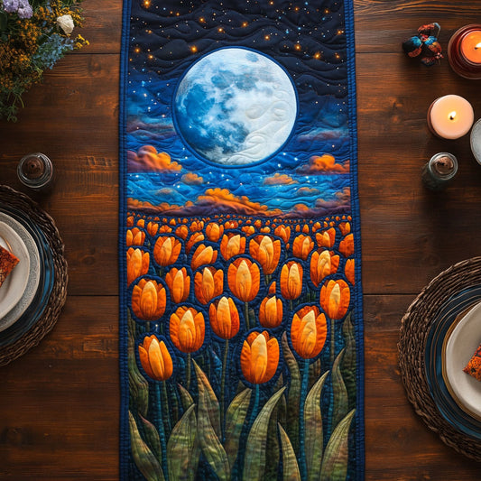 Moonlit Tulip CW2205383CL Quilted Table Runner