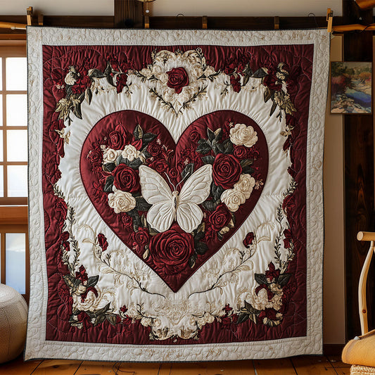 Butterfly In Heart WY1202082CL Quilt