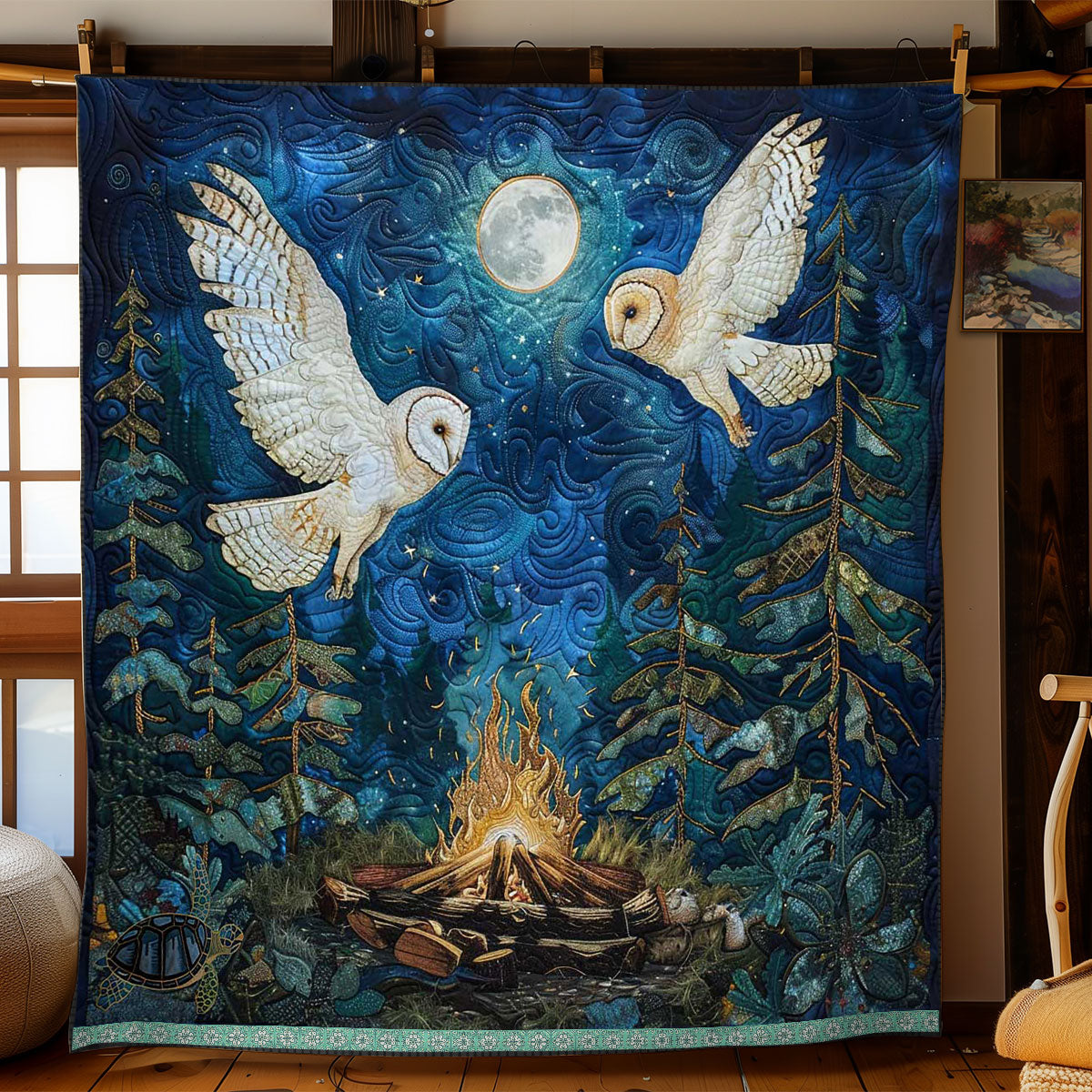 White Owl Night Camping WP1610039CL Quilt