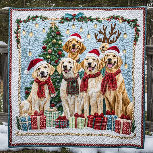 Golden Retriever Christmas WN15080032CL Quilt