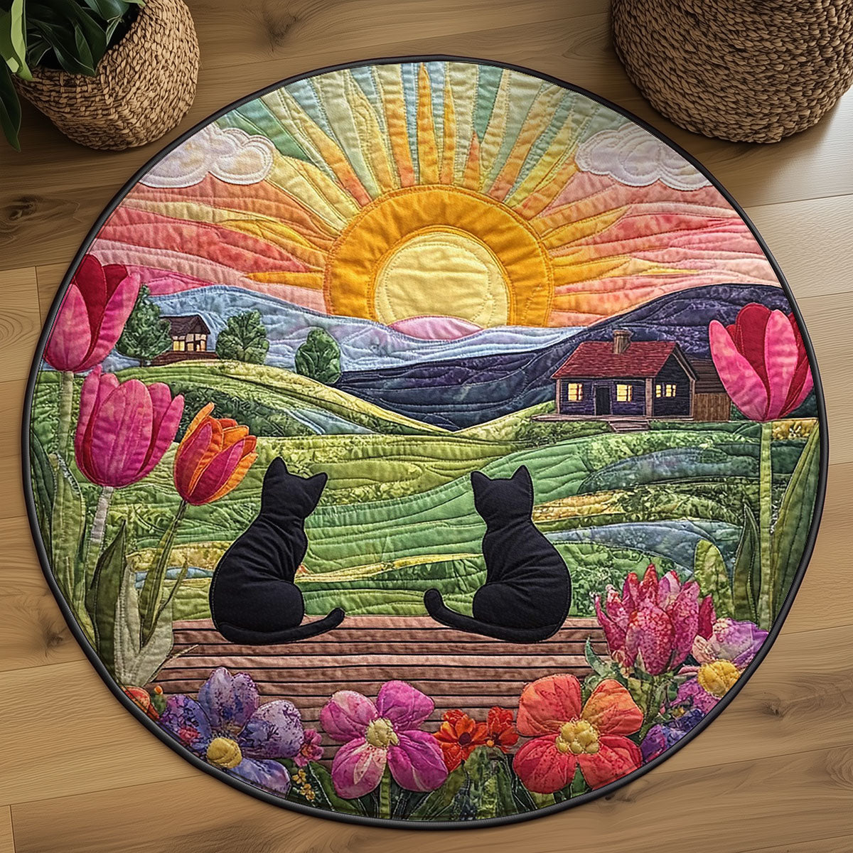 Whiskered Hill WJ3107048CL Quilted Round Mat