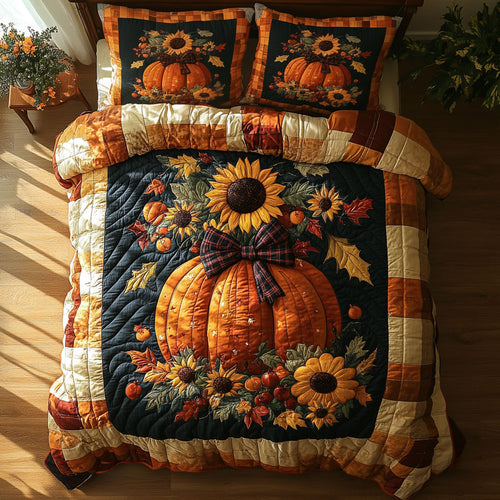 Plaid Pumpkin Patch WY1508013CL Duvet Cover Set
