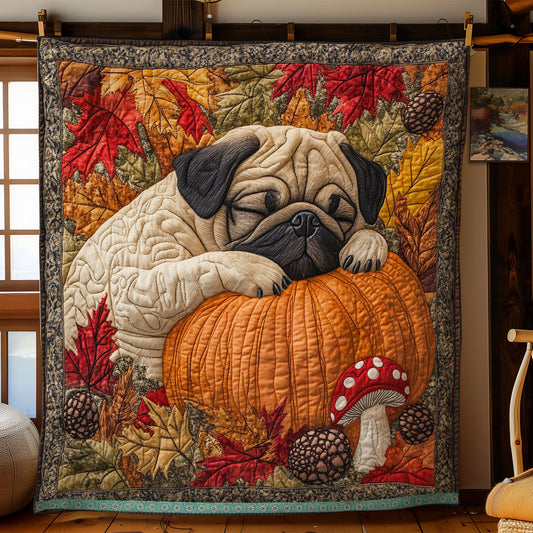 Sleeping Pug CM2403010CL Quilt