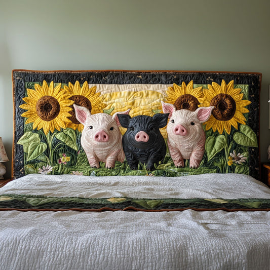 Happy Pigs Sunflower KL1612011CL Quilted Headboard Slipcover