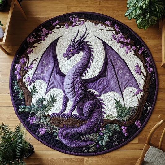 Majestic Dragon XR1403017CL Quilted Round Mat