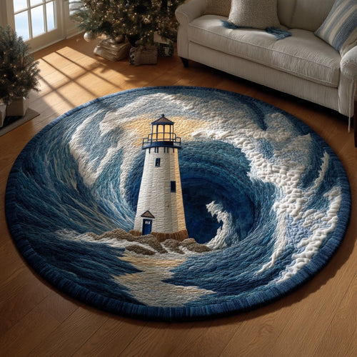 Guiding Lighthouse XR2909012CL Quilted Round Mat