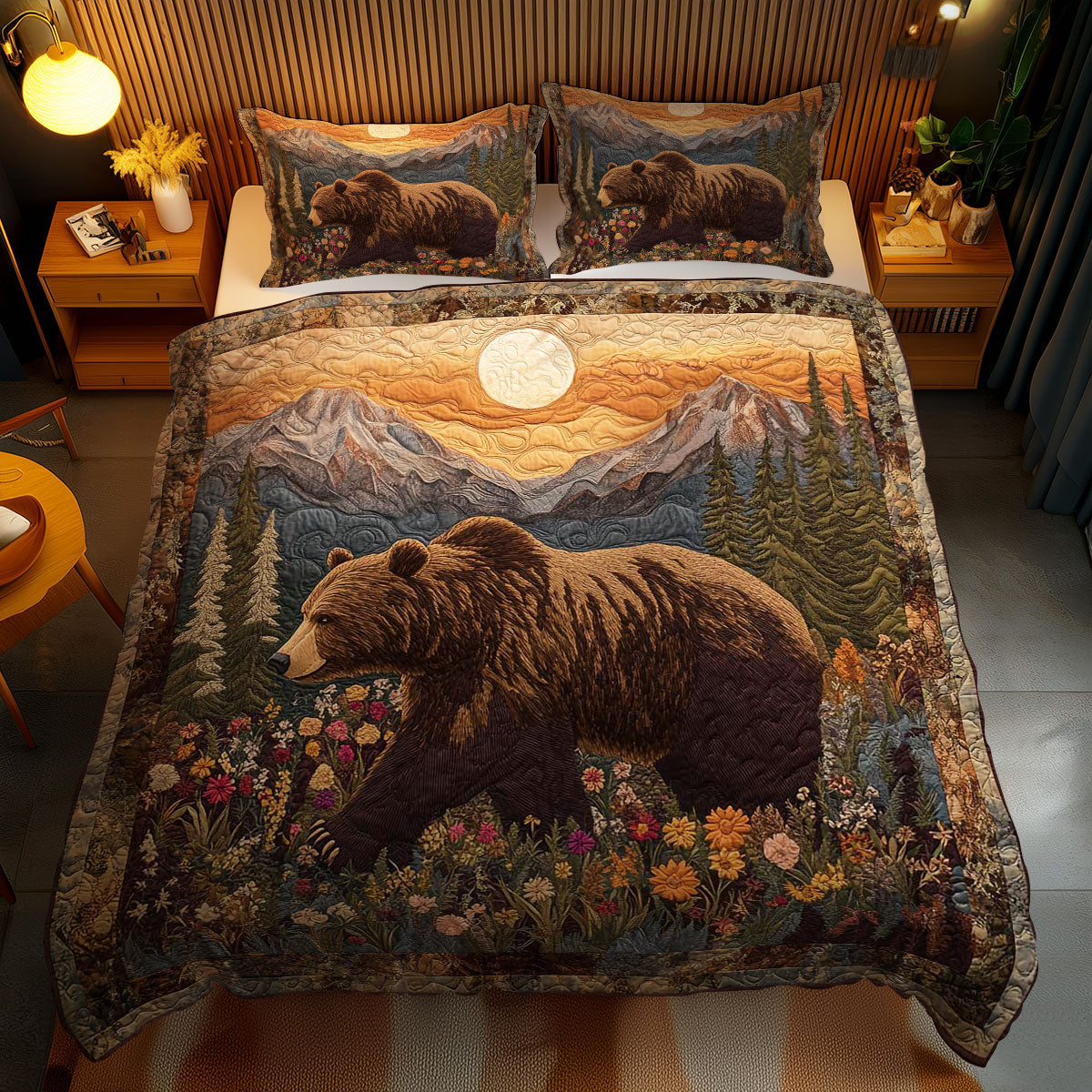 Sunset Bear WN1003117CL Duvet Cover Set