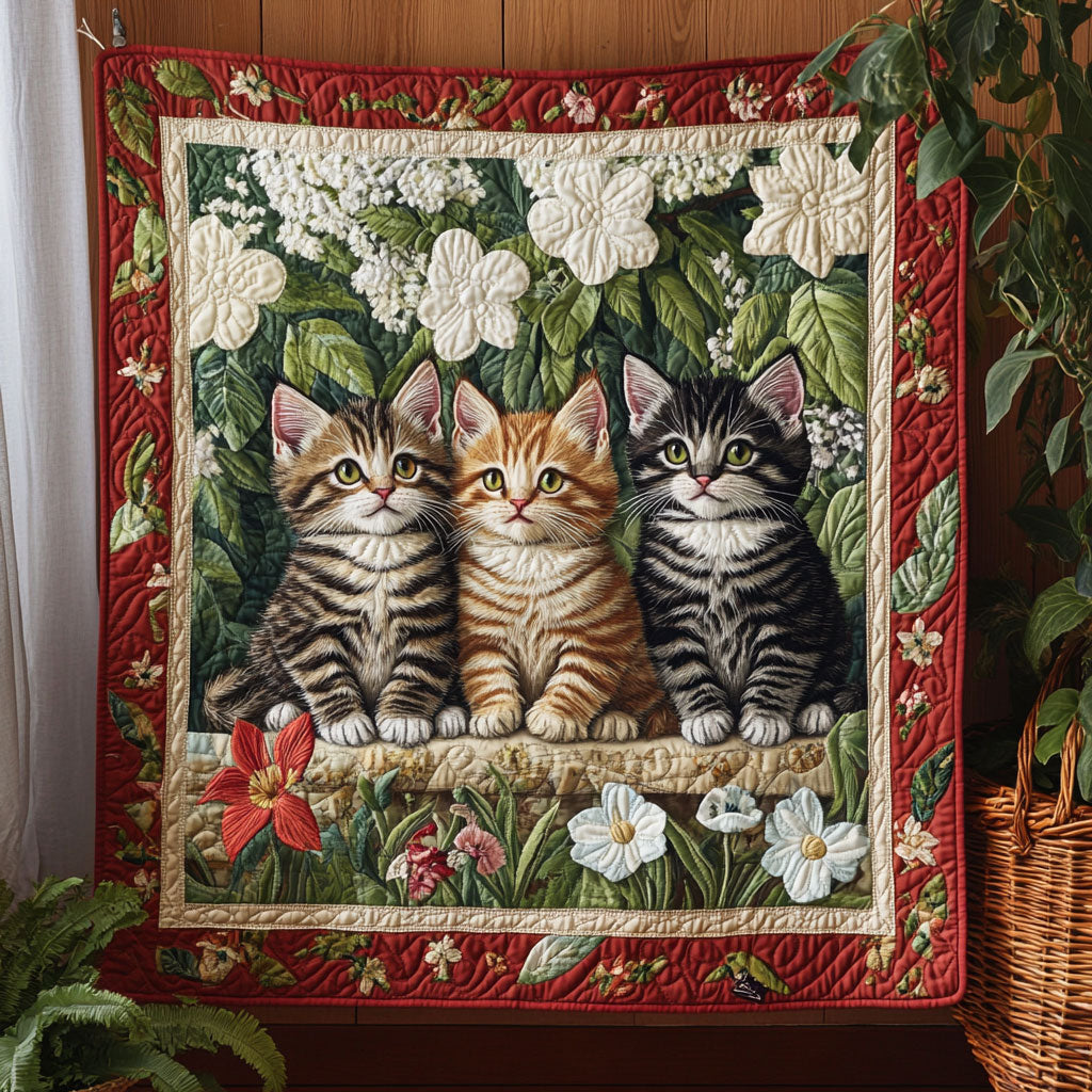 Flower Kitten CW0701045CL Quilt