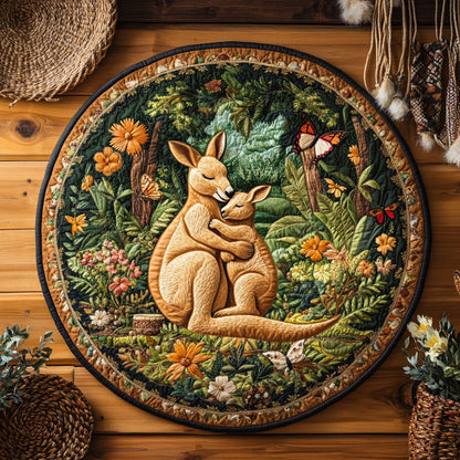 Kangaroo Mother Love WY1006016CL Quilted Round Mat