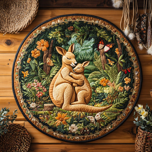 Kangaroo Mother Love WY1006016CL Quilted Round Mat
