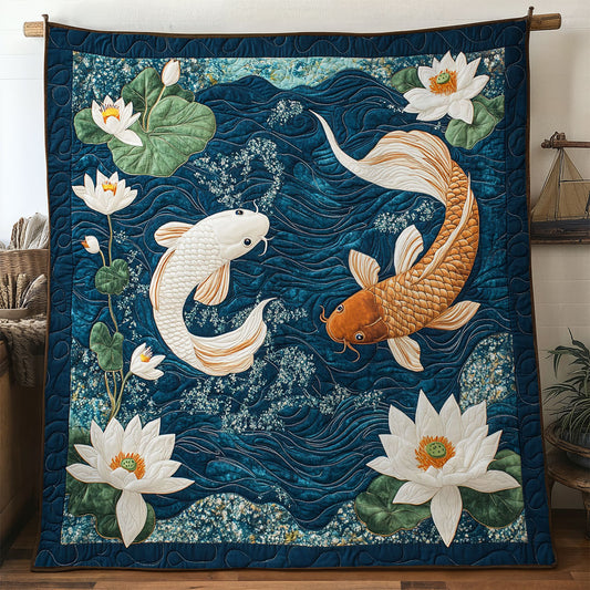 Koi Fish Pond WN2107020CL Quilt