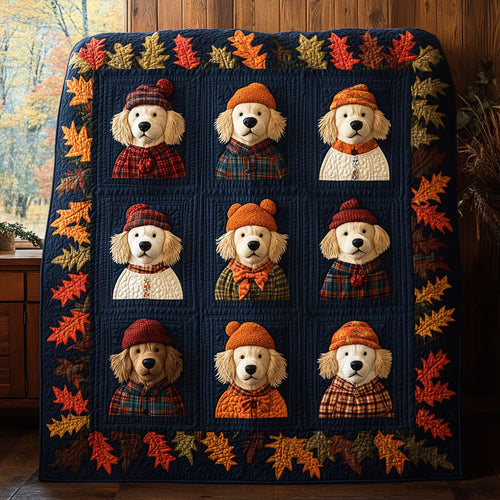 Pumpkin Beanies Puppy WY0907023CL Quilt