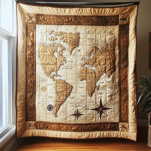Old Map CP1908045CL Quilt