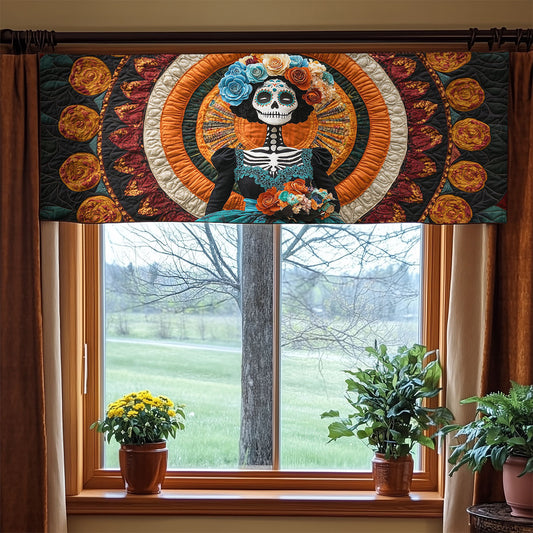 Woman Day Of The Dead WX2205057CL Quilted Valance