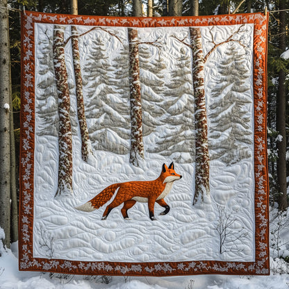 Fox Walking In Snowy Forest LT2109013CL Quilt
