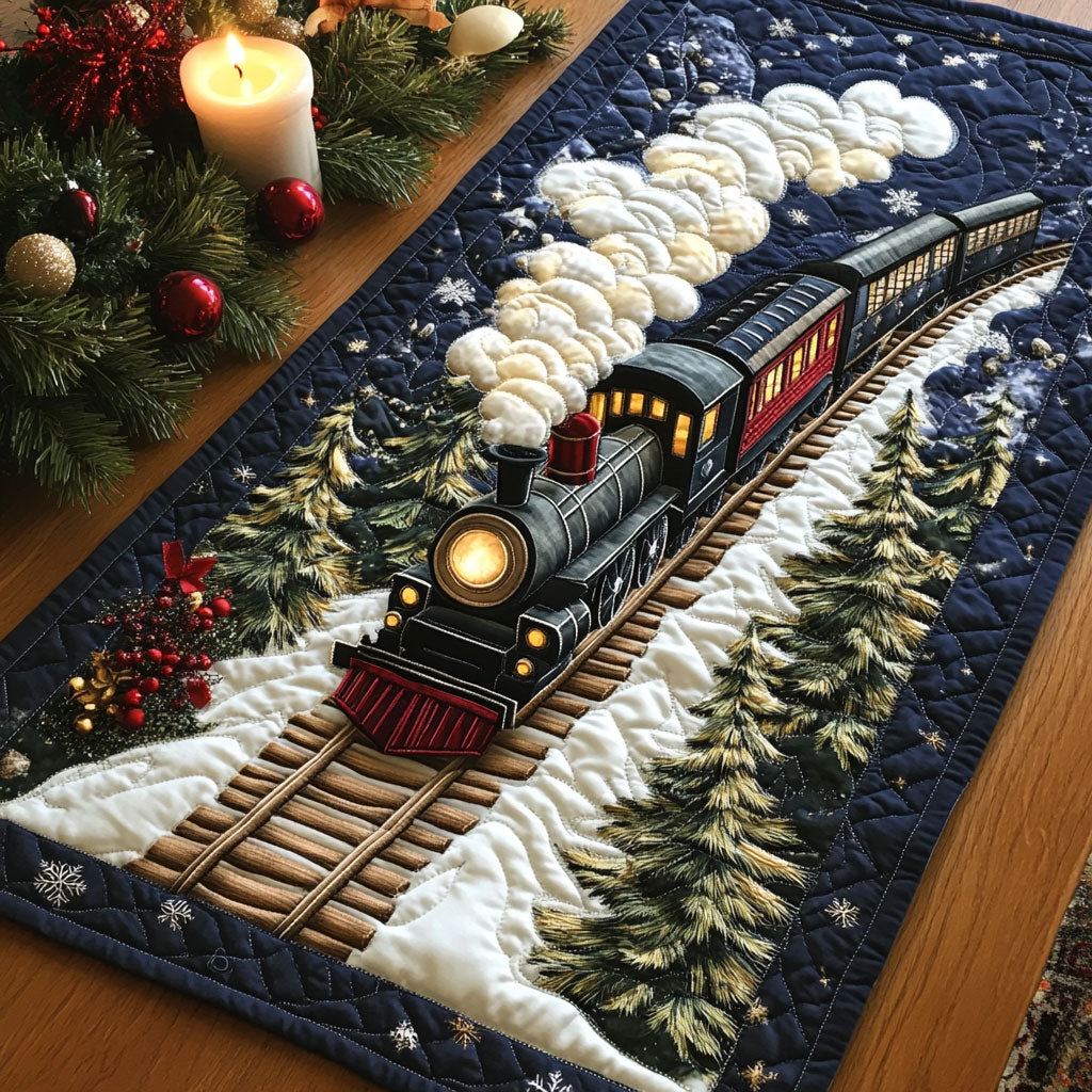 Christmas Express CP2810070CL Quilted Table Runner
