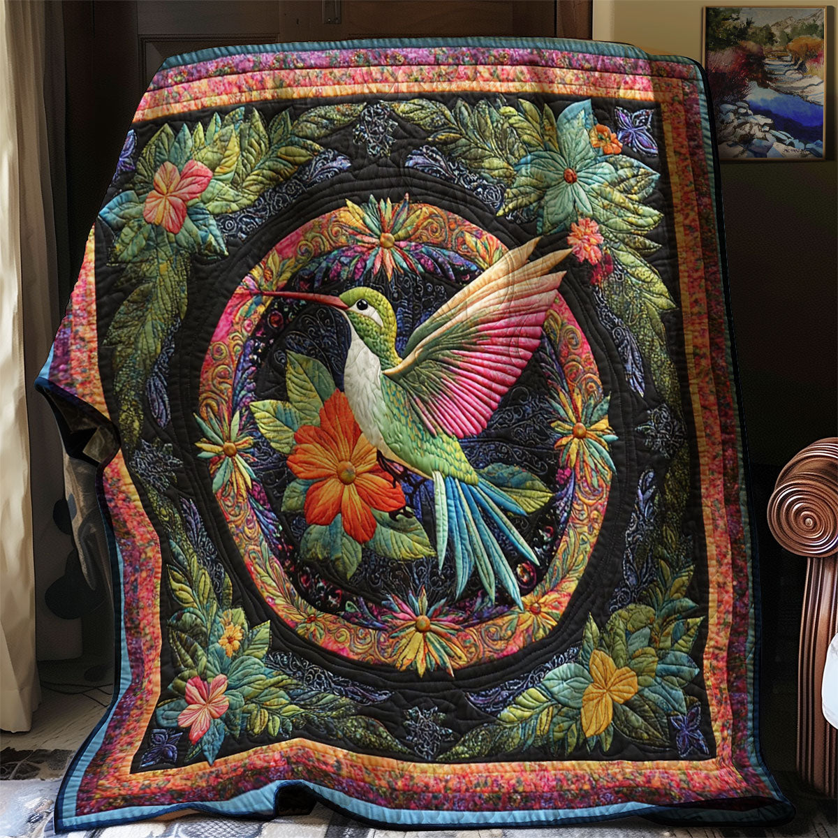 Blooming Hummingbird WJ0801004CL Quilt