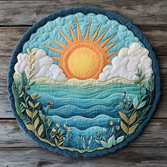 Golden Tide WP0104007CL Quilted Round Mat