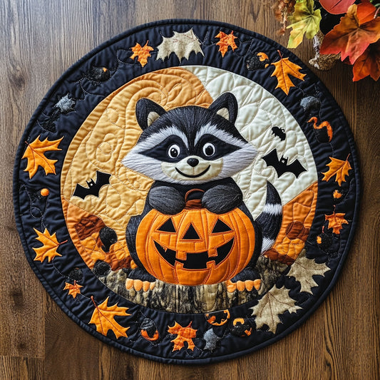 Rocky The Raccoon WY2608070CL Quilted Round Mat