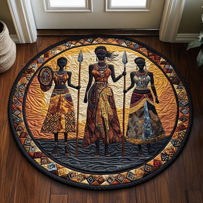 Warrior Beauty CM0306040CL Quilted Round Mat