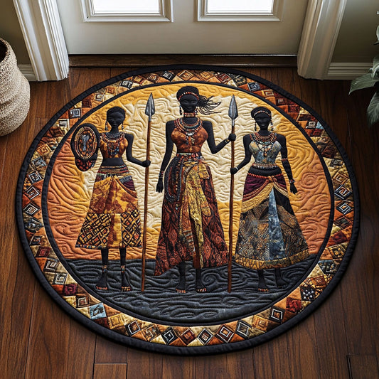 Warrior Beauty CM0306040CL Quilted Round Mat