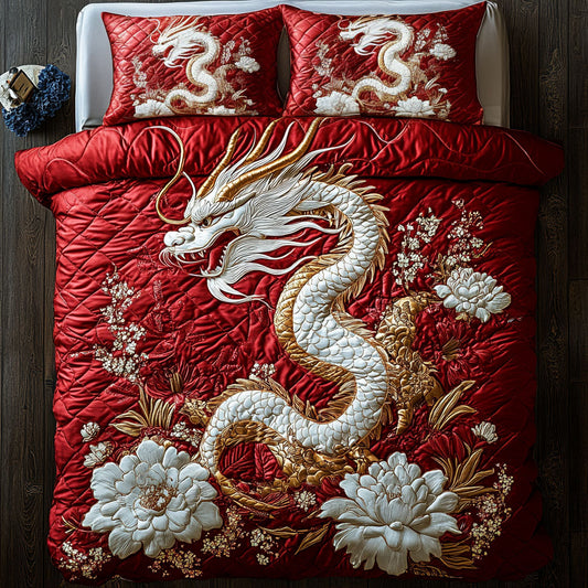 Scarlet Dragon Bloom WY1308068CL Duvet Cover Set