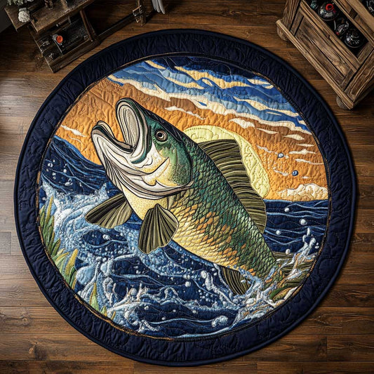 Jumping Bass WN2103051CL Quilted Round Mat