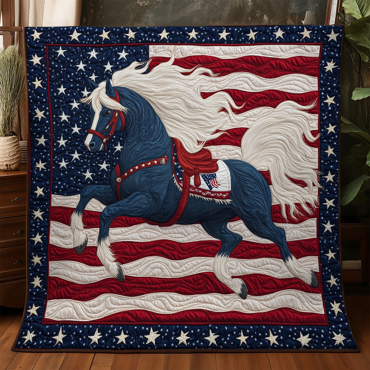 Horse Of Patriot WX1306018CL Quilt