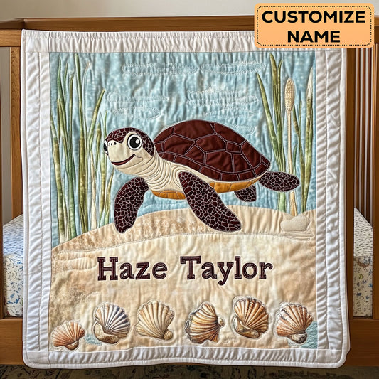 Star Turtle WN2807117CL Personalized Baby Quilt