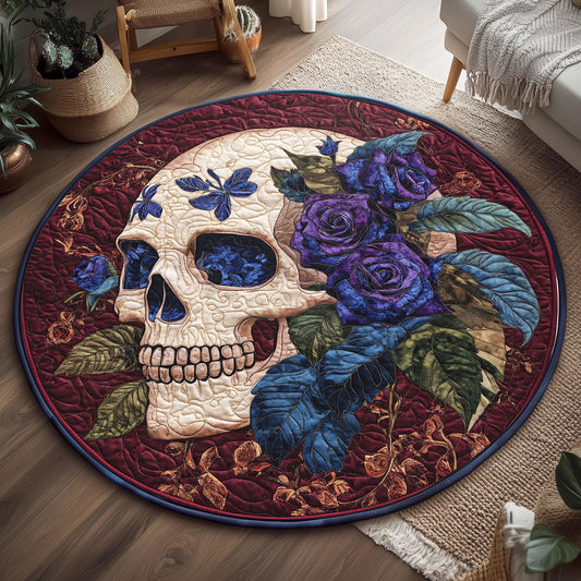 Ethereal Skull Garden WP2304009CL Quilted Round Mat